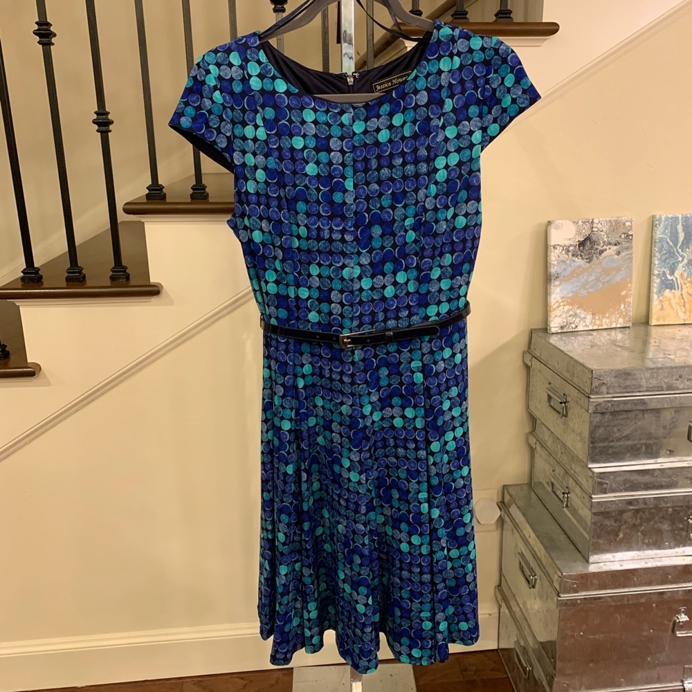 Jessica Howard Blue Multi-colored Dress